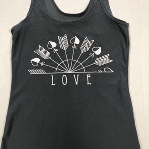 No Boundaries Grey Love Tank Top